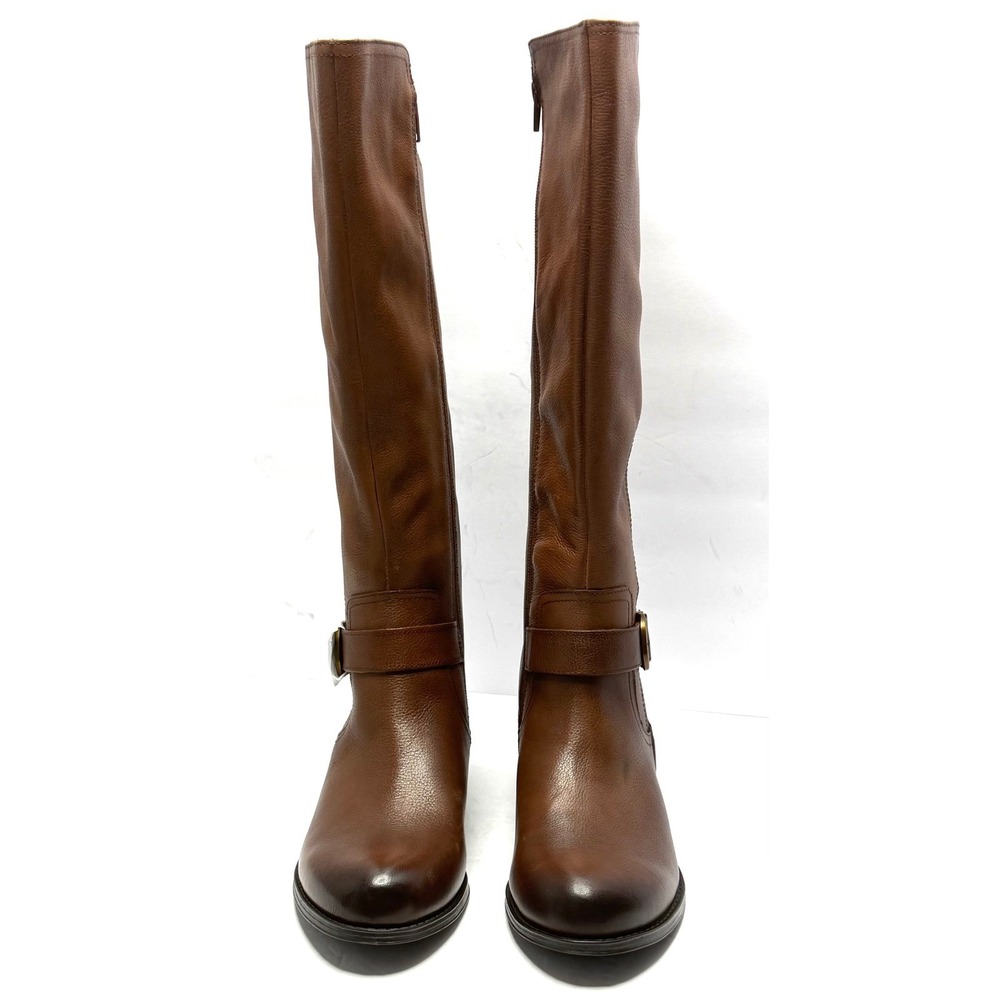 Naturalizer Women Jaya Knee High Block Heel Riding Boot Saddle Tan Size 9.5M NWT